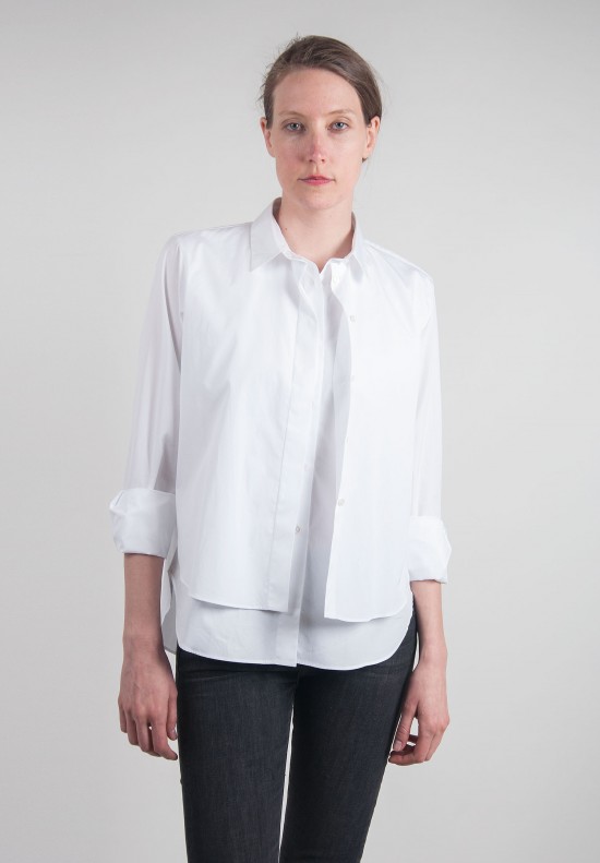 Lareida Lauryn Double Layered Shirt in White | Santa Fe Dry Goods ...