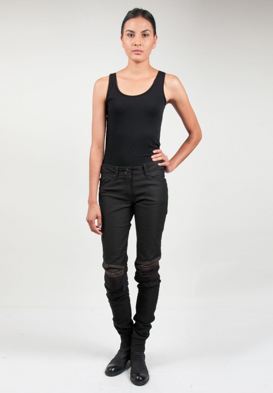 Share Spirit Patchwork Skinny Jeans in Black