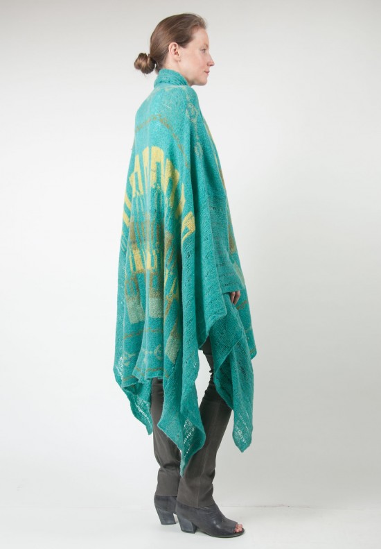 Casmari Mayan Cashmere Wrap in Paisley/Sap