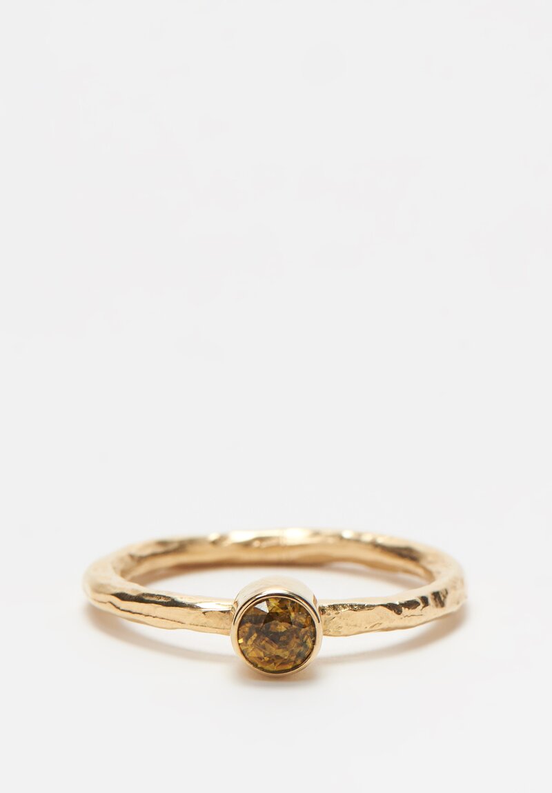 Greig Porter Brown Sphene 18k Gold Ring	
