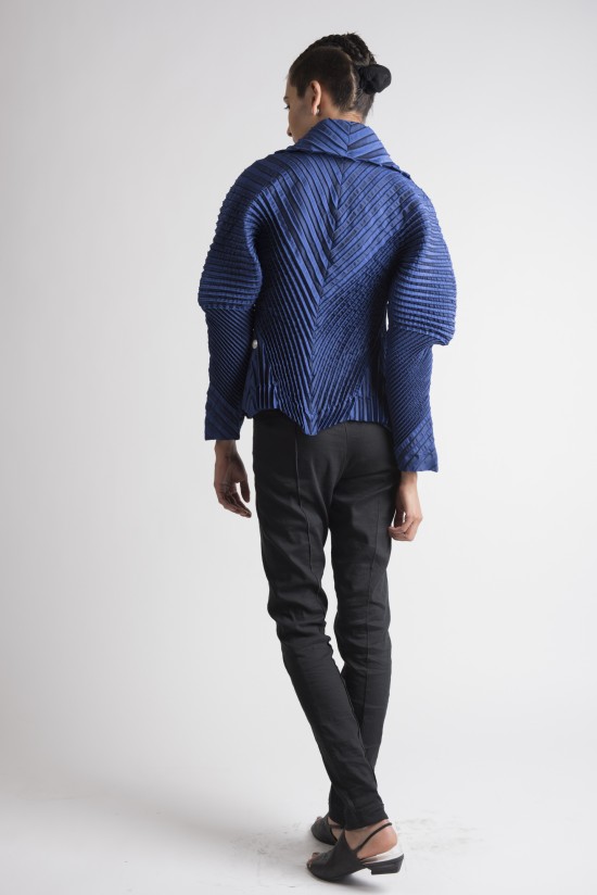 Issey Miyake Double Buttoned Jacket in Royal Blue