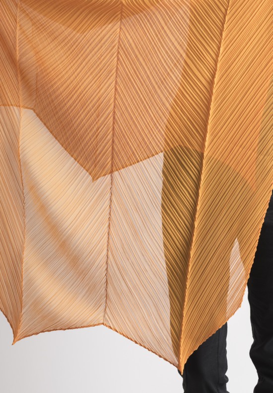 Issey MIyake Pleats Please Zig-Zag Scarf in Orange