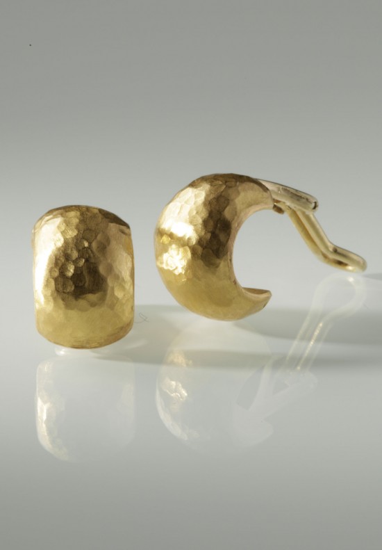 Lika Behar Chunky 24k Gold Hoop Clip On Earrings