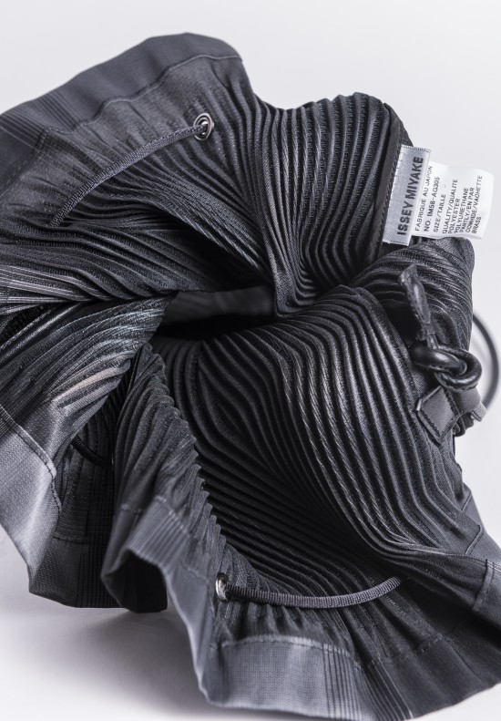 Issey Miyake Hexagonal Pleated Pouch Handbag in Dark Grey | Santa Fe ...