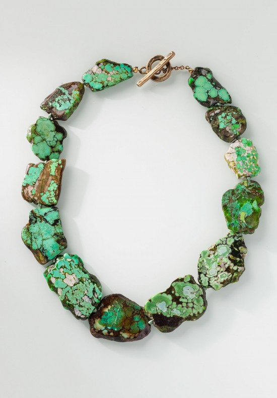  	Heike Grebenstein Turquoise Slab Necklace