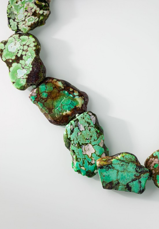  	Heike Grebenstein Turquoise Slab Necklace