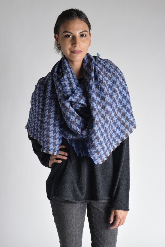 Traits Oskar Woven Wool Scarf in Blue | Santa Fe Dry Goods . Workshop ...