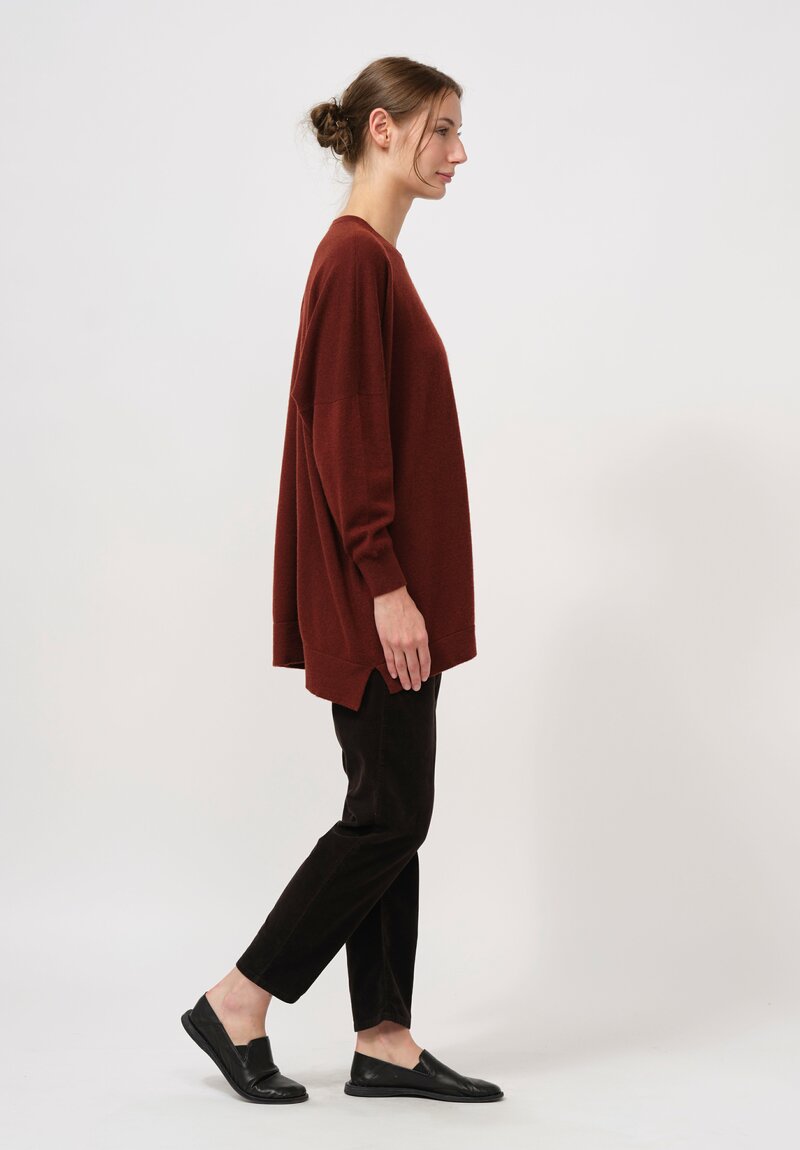Hania New York Cashmere Marley Sweater in Red Grouse