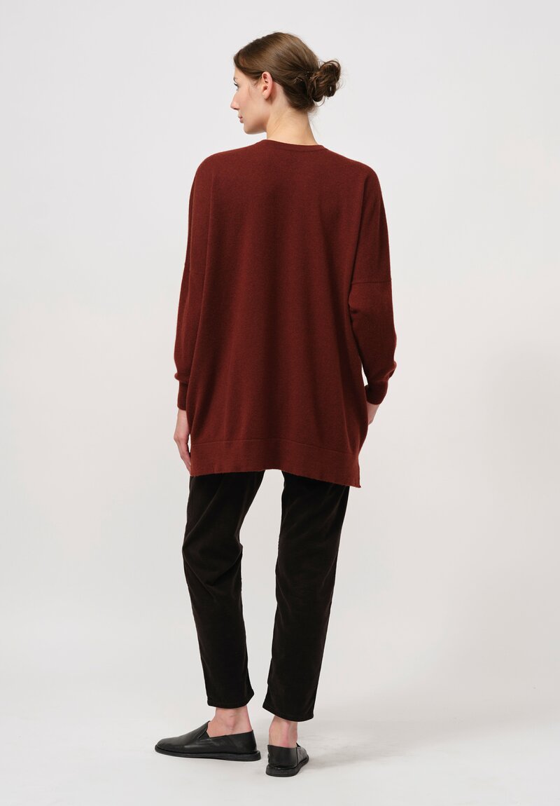 Hania New York Cashmere Marley Sweater in Red Grouse