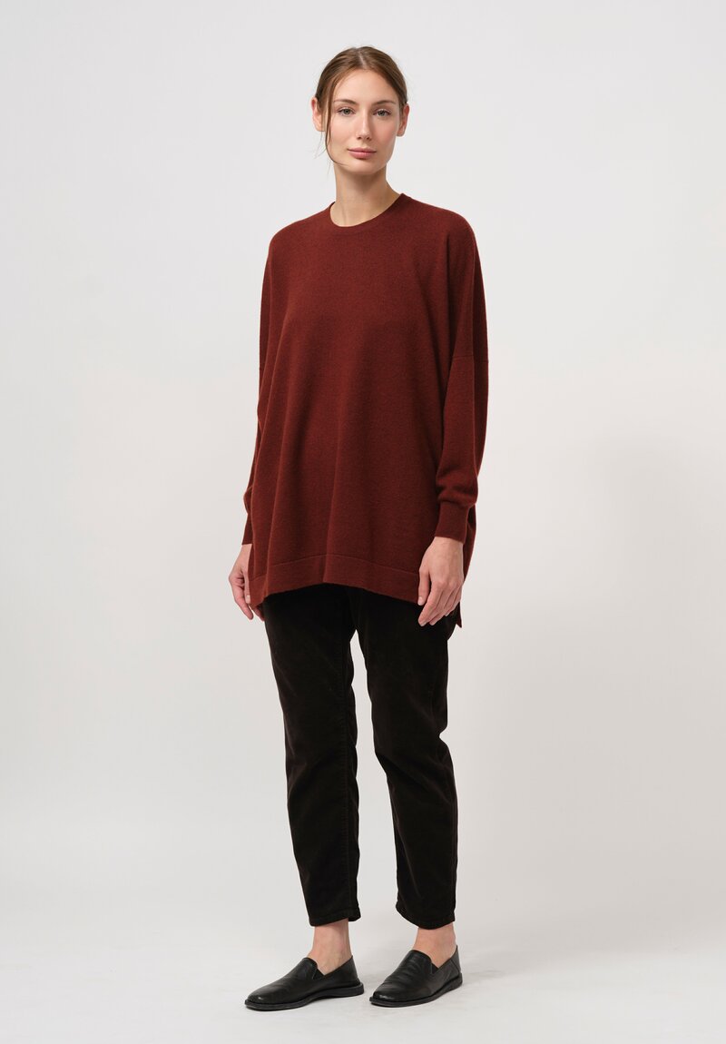Hania New York Cashmere Marley Sweater in Red Grouse