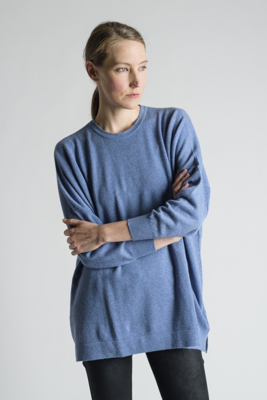 Hania by Anya Cole Crew Neck Cashmere Sweater in Ocean | Santa Fe Dry ...