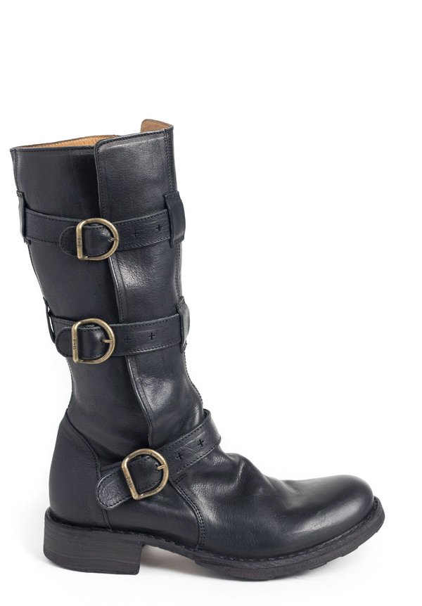 Fiorentini and Baker 7040-15 Triple Buckle Boot in Black