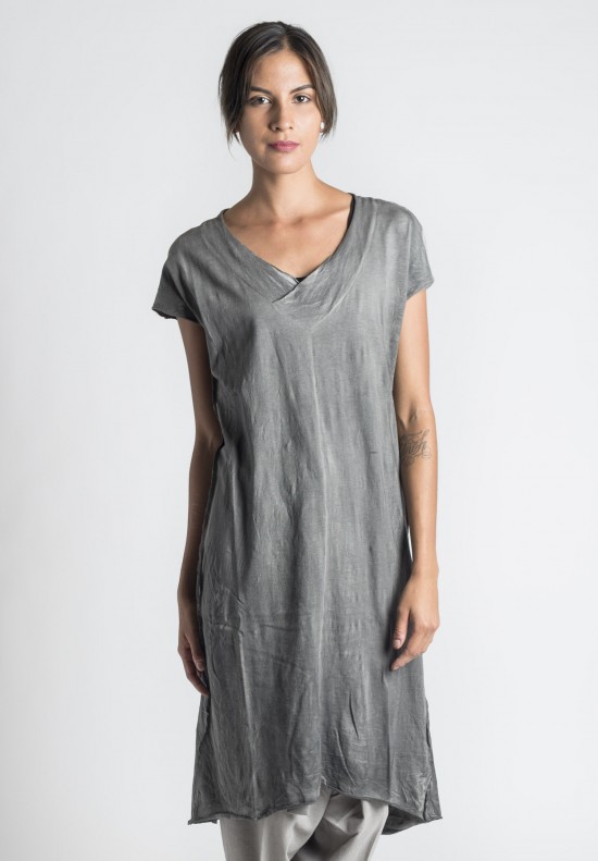 Inaisce Sylph Carbon Wash Tunic Dress in Carbon