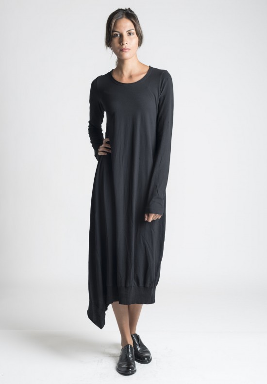 Rundholz Black Label Asymmetrical Cotton Dress in Black | Santa Fe Dry ...