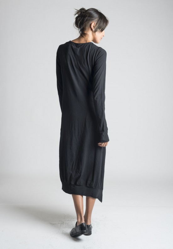 Rundholz Black Label Asymmetrical Cotton Dress in Black | Santa Fe Dry ...