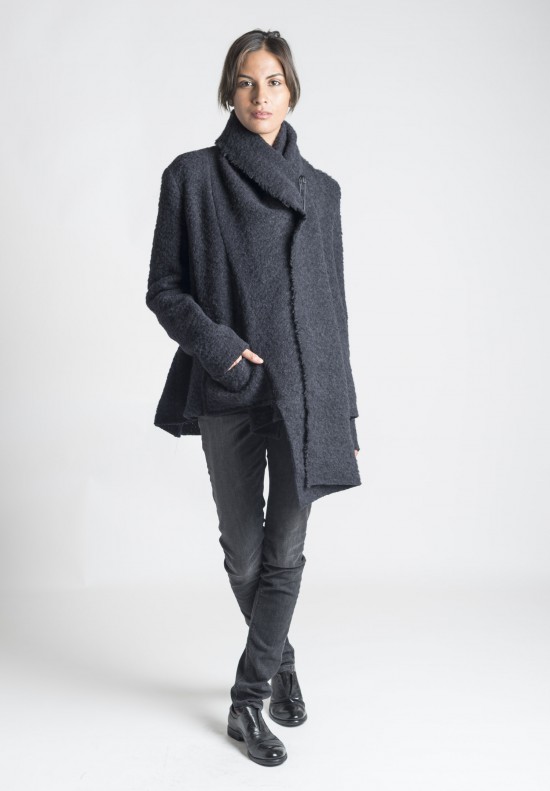 Rundholz Raw Alpaca/Wool Jacket in Schwarz | Santa Fe Dry Goods ...