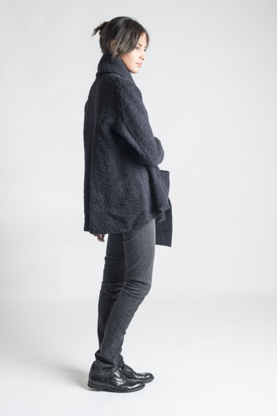 Rundholz Raw Alpaca/Wool Jacket in Schwarz | Santa Fe Dry Goods ...