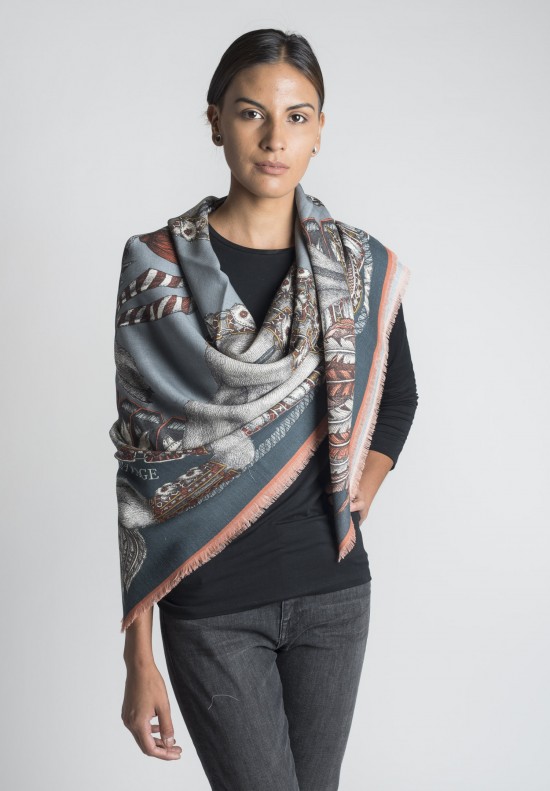 Sabina Savage Silver Hare Shawl in Dusk & Coral | Santa Fe Dry Goods ...