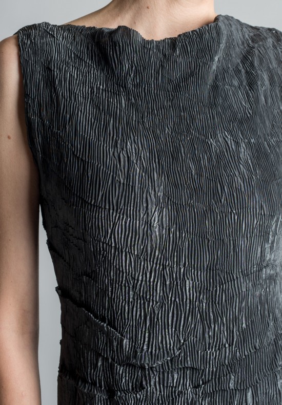 Anett Röstel Sleeveless Pleated Dress in Grey | Santa Fe Dry Goods ...