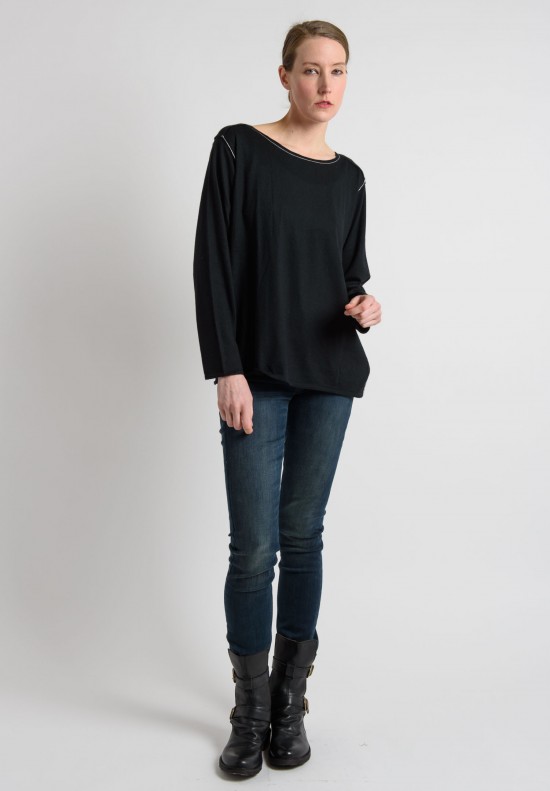 Paychi Guh Cashmere Everyday Top in Black | Santa Fe Dry Goods ...