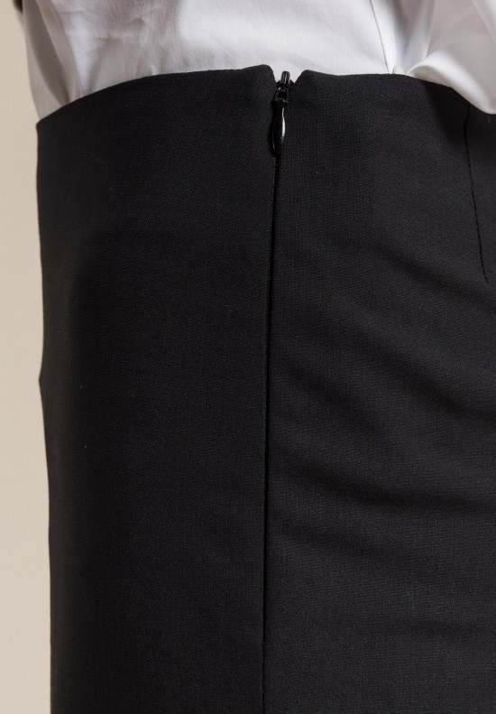 Brunello Cucinelli Wool Blend Trousers in Black