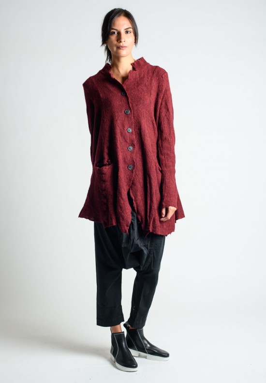 Rundholz Dip Wool/Cashmere Textured Jacket in Barolo | Santa Fe Dry ...