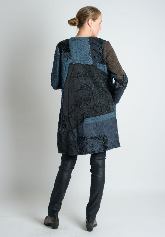 By Walid Beaded Gigi Coat in Almost Black | Santa Fe Dry Goods ...