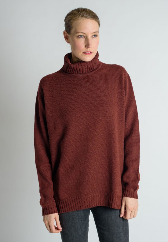 John Laing Cashmere Turtle Neck Sweater in Red Grouse | Santa Fe Dry ...