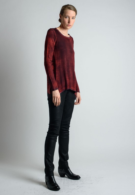 Avant Toi Light Cashmere Sweater with Graphic Silk Back in Smalto ...