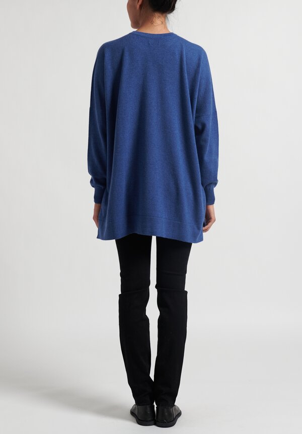 Hania New York Cashmere Marley Sweater in Soft Denim Blue	