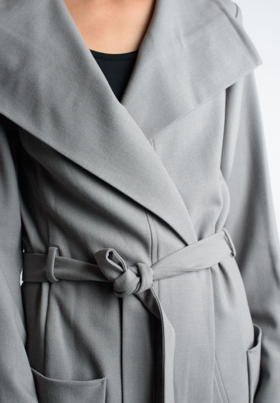 Peter O. Mahler Long Wool Belted Jacket in Grey | Santa Fe Dry Goods ...