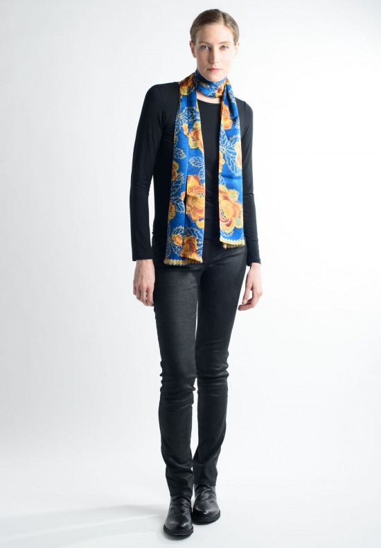 Pineda Covalin Roses Scarf in Blue	