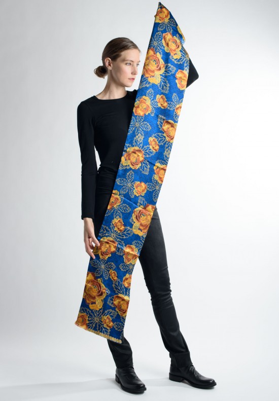 Pineda Covalin Roses Scarf in Blue	