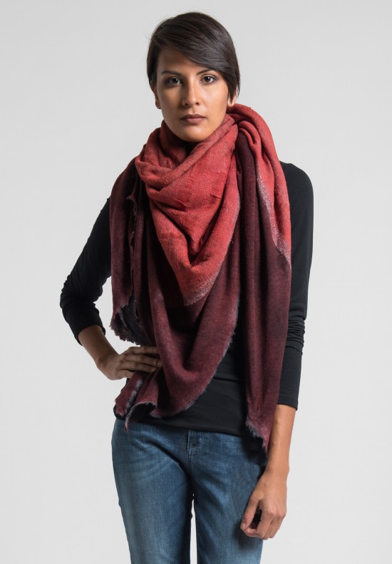 Avant Toi Felted Modal/Cashmere Shawl in Red | Santa Fe Dry Goods ...