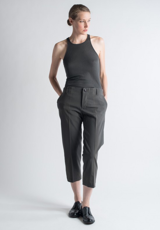 Rick Owens Classic Cropped Pant in Darkdust
