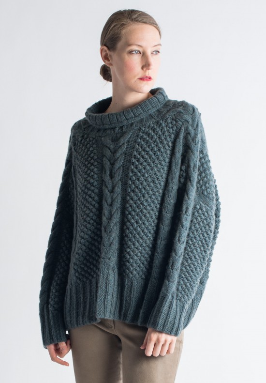 Hania by Anya Cole Cashmere Cable Knit Sweater in Evergreen | Santa Fe ...