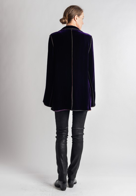 Sophie Hong Silk Blend Velvet Top in Violet | Santa Fe Dry Goods ...