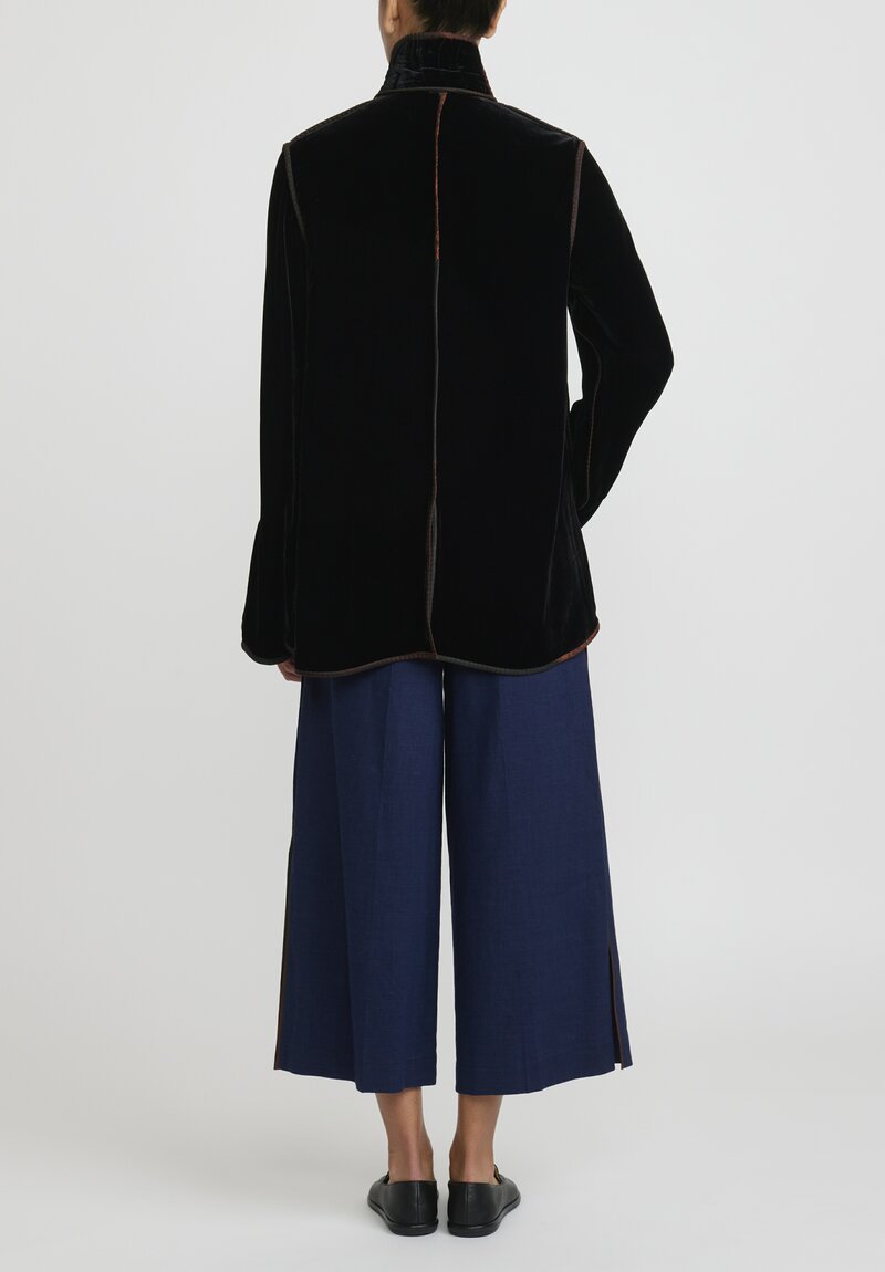 Sophie Hong Short Velvet Jacket in Black