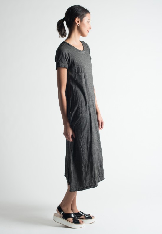 Gilda Midani Solid Dye Tee Dress in Iron	