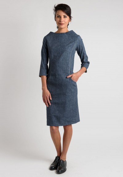 Annette Görtz 3/4 Sleeve Dress in Indigo | Santa Fe Dry Goods Trippen ...