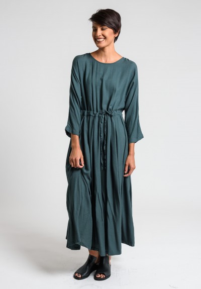 Black Crane Pleated Dress in Dark Teal | Santa Fe Dry Goods Trippen ...