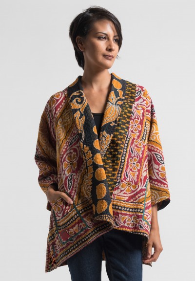 Mieko Mintz Reversible Kimono Jacket in Orange/Navy | Santa Fe Dry ...