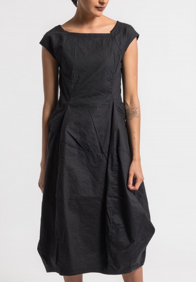 Rundholz Black Label Stretch Linen Tulip Dress in Black | Santa Fe Dry ...