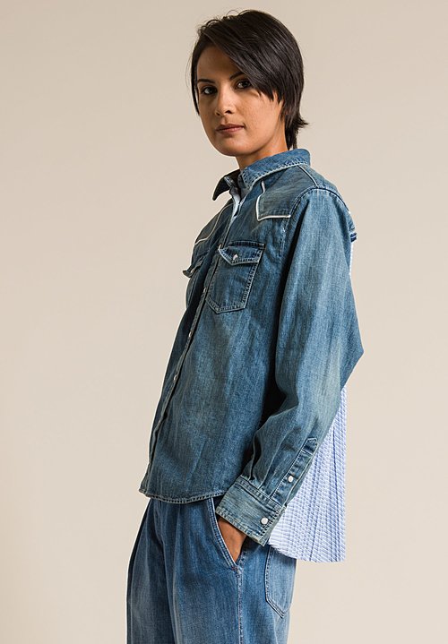 shirt with pleated back