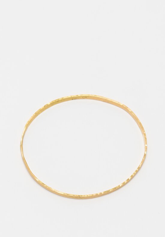 Greig Porter 18K Hammered Gold Bangle Bracelet