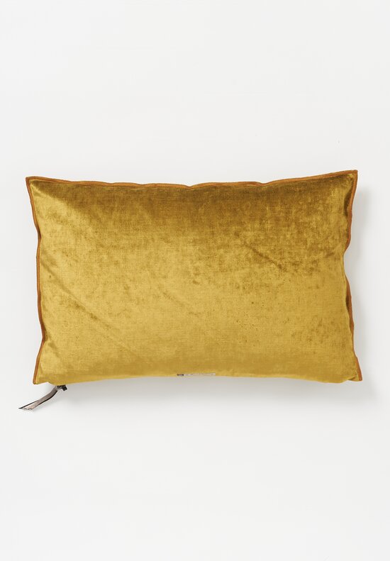 Maison de Vacances Royal Velvet Pillows in Ochre Yellow	