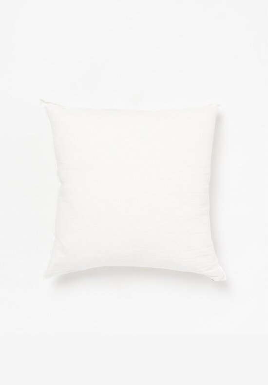 Maison de Vacances Crumpled Washed Square Linen Pillows in Cream	