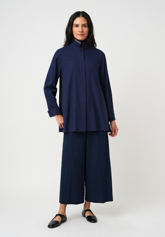 Sophie Hong Linen Culottes in Indigo