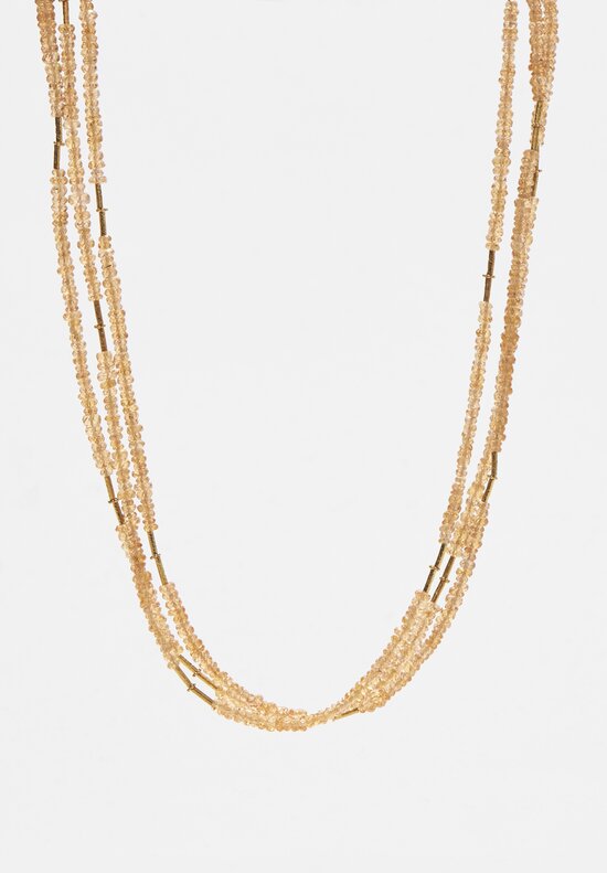 Greig Porter 18K, Orange Sapphire Triple Strand Necklace	