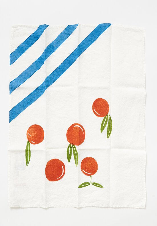 Bertozzi Handmade Linen Kitchen Towel in Blue	